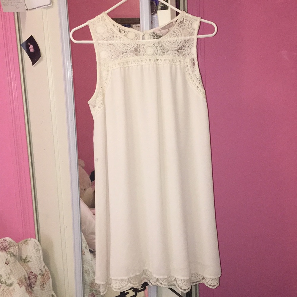 White/Nude Lace Dress